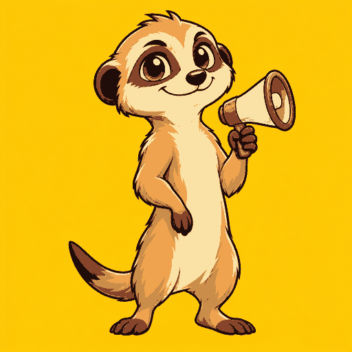 Tiny Megaphone Meerkat logo